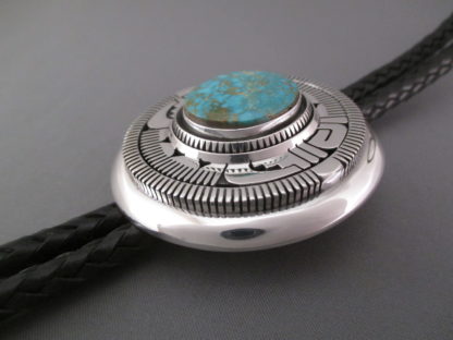 Carico Lake Turquoise Bolo Tie by Leonard Nez