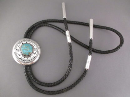 Carico Lake Turquoise Bolo Tie by Leonard Nez