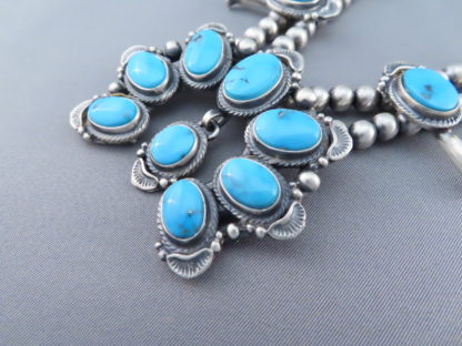 Squash Blossom Necklace with Sleeping Beauty Turquoise