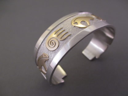 ‘Bear’ + ‘Bear Paw’ Silver & Gold Bracelet by Robert Taylor