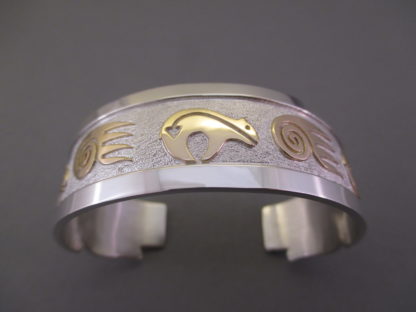 ‘Bear’ + ‘Bear Paw’ Silver & Gold Bracelet by Robert Taylor