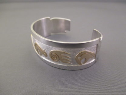 ‘Bear’ + ‘Bear Paw’ Silver & Gold Bracelet by Robert Taylor