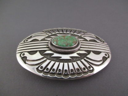 Carico Lake Turquoise & Sterling Silver Belt Buckle