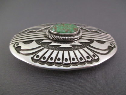 Carico Lake Turquoise & Sterling Silver Belt Buckle