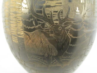 Native American Sgraffito Pottery - Sgraffito 'Elk' Jar by Pueblo Indian pottery artists, Kevin & Tricia Naranjo $3,100-