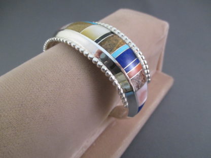Inlaid Multistone Cuff Bracelet by Benson Manygoats