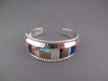 Inlaid Multistone Cuff Bracelet by Benson Manygoats