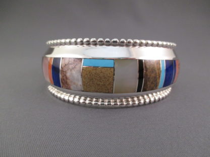 Inlaid Multistone Cuff Bracelet by Benson Manygoats