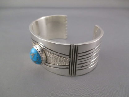 Nevada Blue Turquoise Cuff Bracelet by Leonard Nez