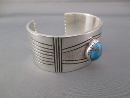 Nevada Blue Turquoise Cuff Bracelet by Leonard Nez