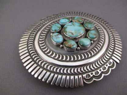 Royston Turquoise & Sterling Silver Belt Buckle