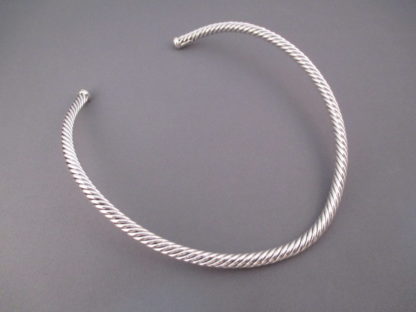 Braided Sterling Silver Collar Necklace by Artie Yellowhorse