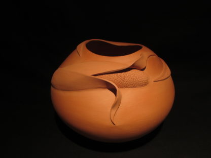 Sculpted Pottery with Corn by Wilfred Garcia (Acoma Pueblo)