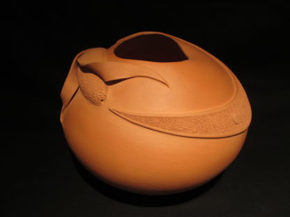 Sculpted Pottery with Corn by Wilfred Garcia (Acoma Pueblo)