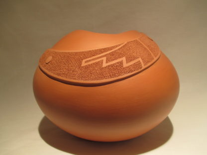 Sculpted Pottery with Corn by Wilfred Garcia (Acoma Pueblo)
