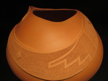 Sculpted Pottery with Corn by Wilfred Garcia (Acoma Pueblo)