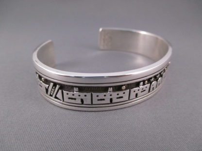 Sterling Silver Overlay Cuff Bracelet by Joseph D. Coriz