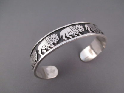 Sterling Silver Cuff Bracelet featuring Bison