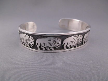 Sterling Silver Cuff Bracelet featuring Bison