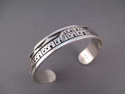 Joe Josytewa Sterling Silver Overlay Cuff Bracelet