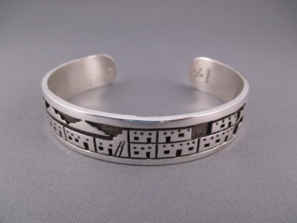 Joe Josytewa Sterling Silver Overlay Cuff Bracelet