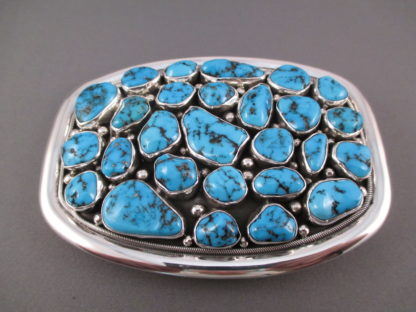 Sleeping Beauty  Turquoise Belt Buckle by Bobby Johnson