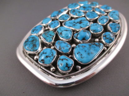 Sleeping Beauty  Turquoise Belt Buckle by Bobby Johnson