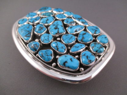 Sleeping Beauty  Turquoise Belt Buckle by Bobby Johnson