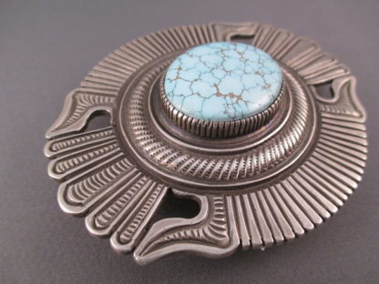 #8 Turquoise Belt Buckle by Calvin Martinez