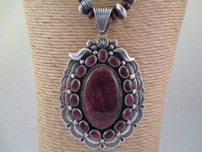 Purple Spiny Oyster Shell Necklace & Earring Set
