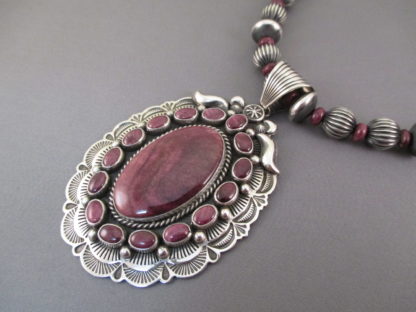 Purple Spiny Oyster Shell Necklace & Earring Set