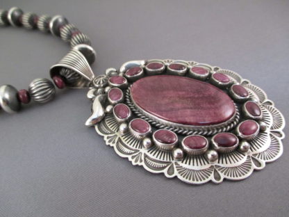 Purple Spiny Oyster Shell Necklace & Earring Set