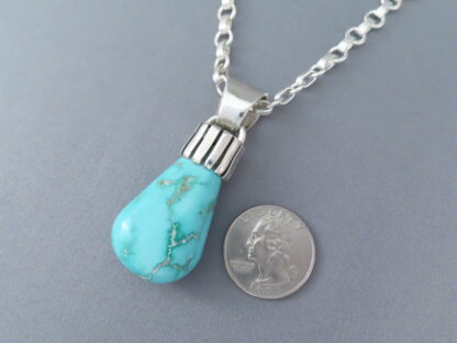 Pendant Necklace with Fox Turquoise