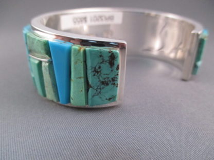 Turquoise Cobblestone Inlay Cuff Bracelet