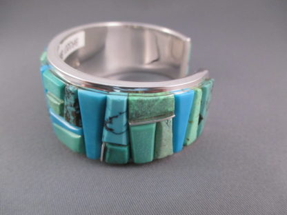 Turquoise Cobblestone Inlay Cuff Bracelet