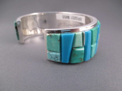 Turquoise Cobblestone Inlay Cuff Bracelet