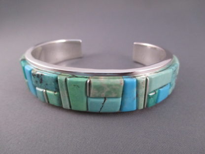 Turquoise Cobblestone Inlay Bracelet