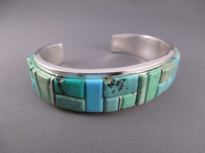 Turquoise Cobblestone Inlay Bracelet