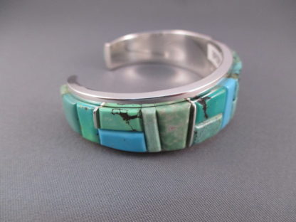 Turquoise Cobblestone Inlay Bracelet