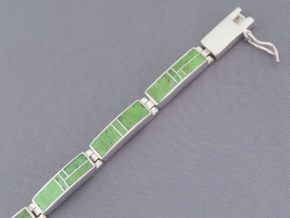 Gaspeite Inlay Link Bracelet