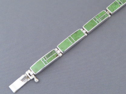 Gaspeite Inlay Link Bracelet