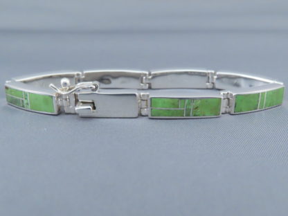 Gaspeite Inlay Link Bracelet