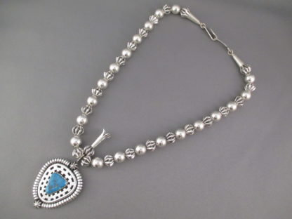 Morenci Turquoise & Sterling Silver Necklace by Kyle Lee-Anderson