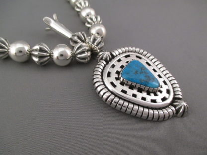 Morenci Turquoise & Sterling Silver Necklace by Kyle Lee-Anderson