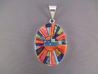 Inlaid Cobblestone Multi-Color Pendant