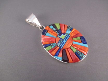 Inlaid Cobblestone Multi-Color Pendant