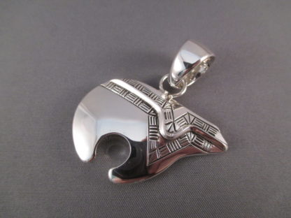 Sterling Silver Bear Pendant by Artie Yellowhorse