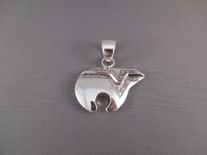 Sterling Silver Bear Pendant by Artie Yellowhorse