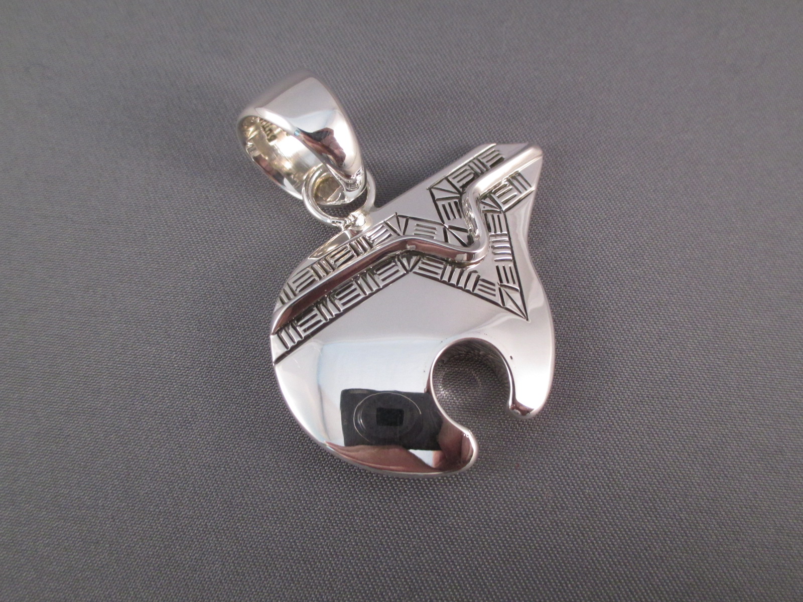 Sterling Silver Bear Pendant by Artie Yellowhorse - Bear Pendant