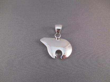 Sterling Silver Bear Pendant by Artie Yellowhorse